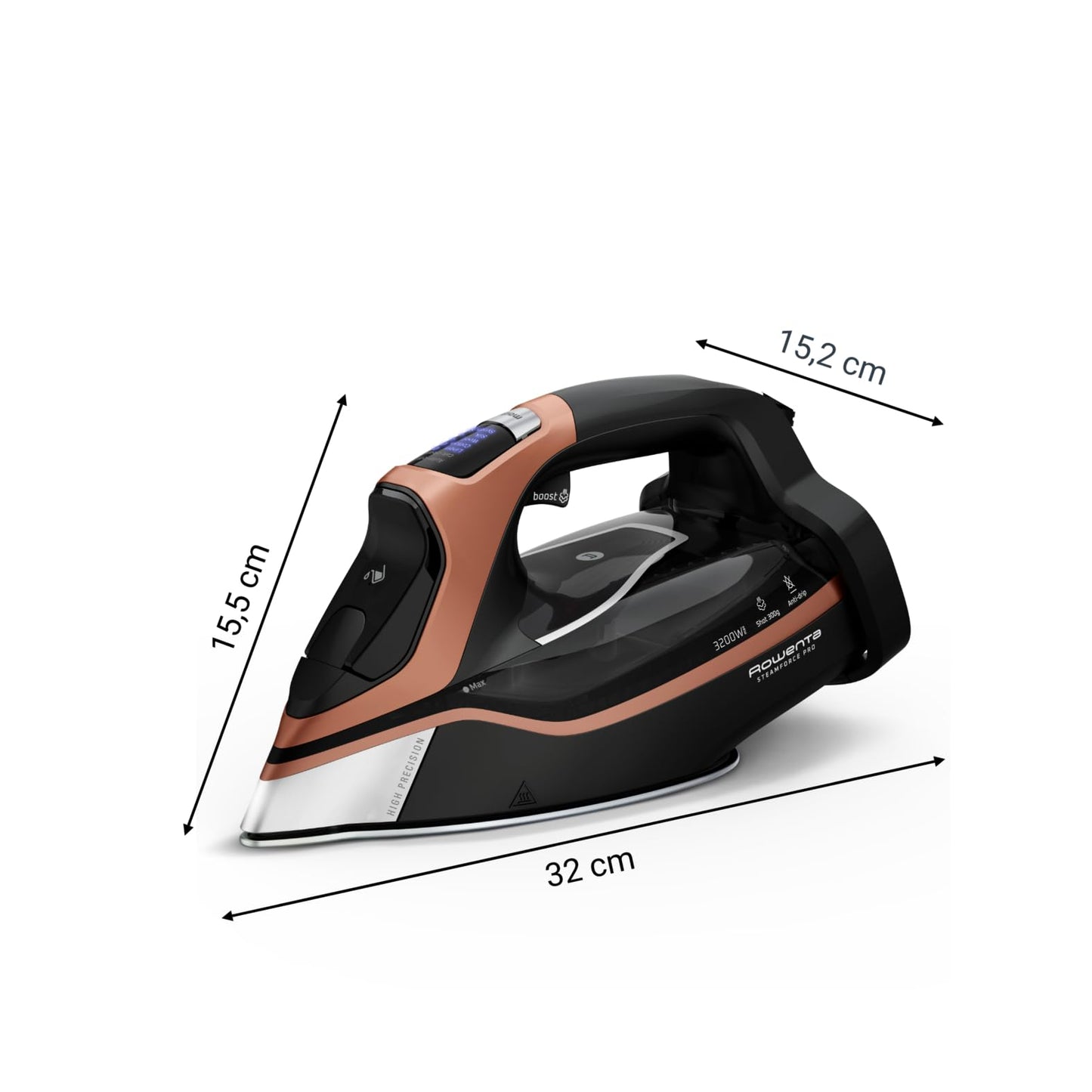Rowenta Steamforce Pro Plancha DW9520 | 3200W, 5 preajustes, Antigoteo y Antical