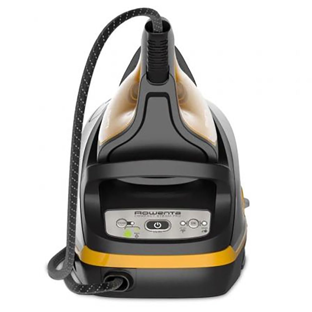 Rowenta Compact Steam Pro DG7644 | Plancha de Vapor, 1100ml, Negro y Amarillo