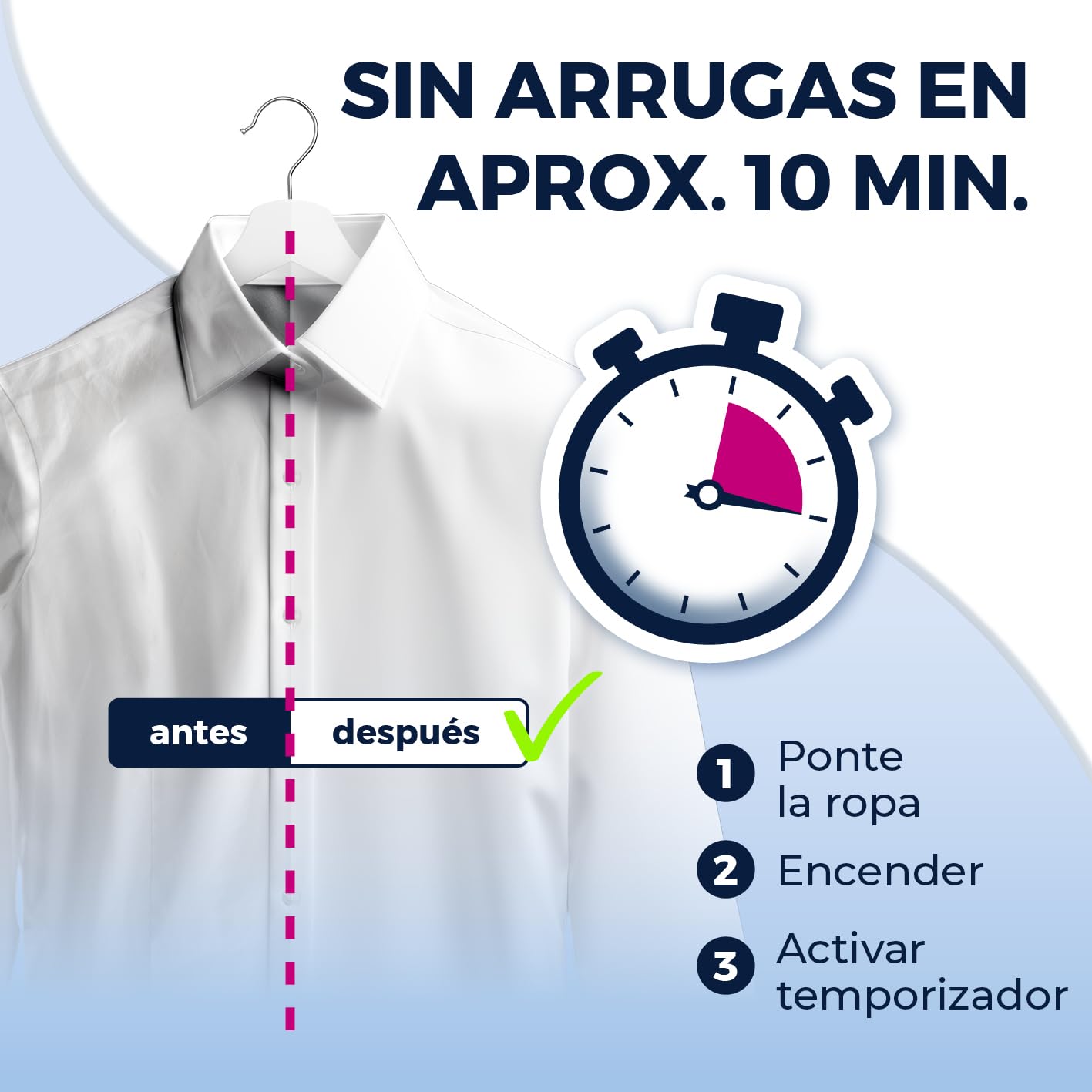 CLEANmaxx Plancha Automática con Vapor | Máquina para camisas, 2 programas, Pantalla táctil