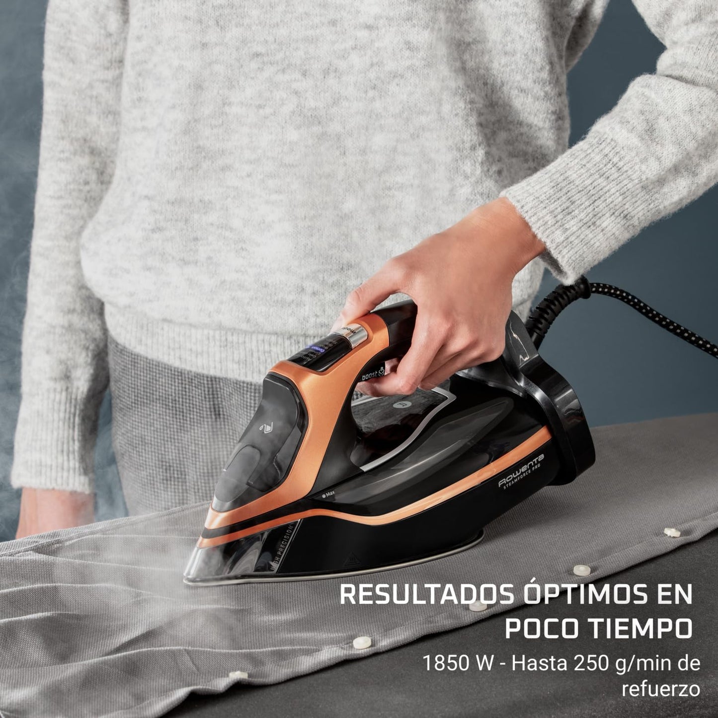 Rowenta Steamforce Pro Plancha DW9520 | 3200W, 5 preajustes, Antigoteo y Antical