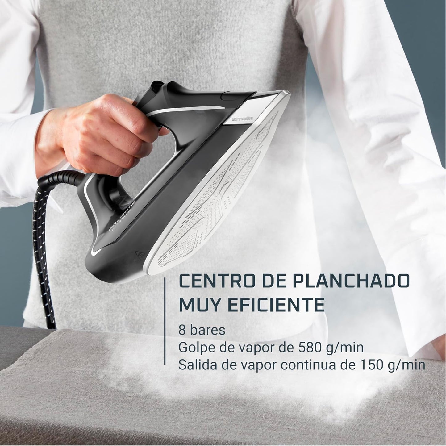 Rowenta Centro Planchado Eco Steam Pro DG9640 | Alta potencia, 1.3L, Silencioso