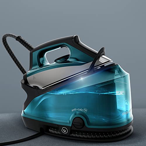 Rowenta Compact Steam Pro DG7623 | 6.3 bares, 325g/min, Suela antiarañazos, Azul/Negro