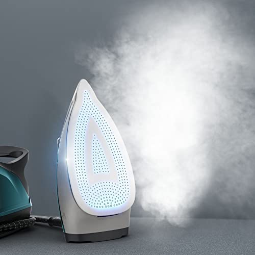 Rowenta Compact Steam Pro DG7623 | 6.3 bares, 325g/min, Suela antiarañazos, Azul/Negro