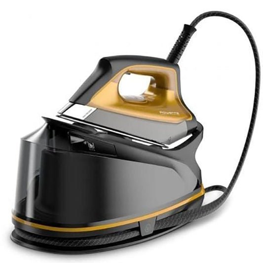 Rowenta Compact Steam Pro DG7644 | Plancha de Vapor, 1100ml, Negro y Amarillo