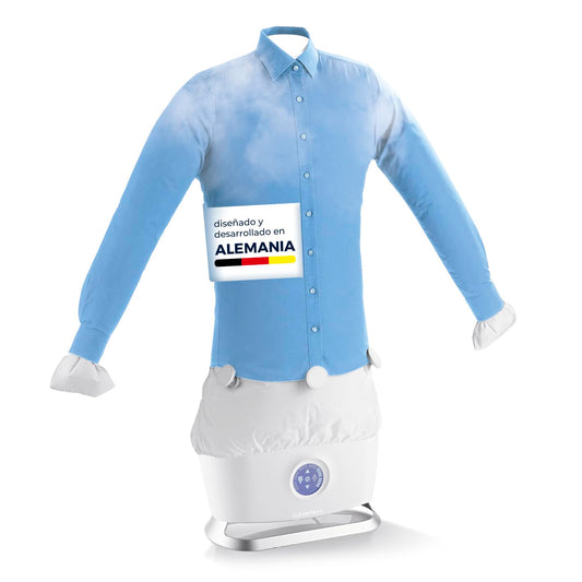 CLEANmaxx Plancha Automática con Vapor | Máquina para camisas, 2 programas, Pantalla táctil