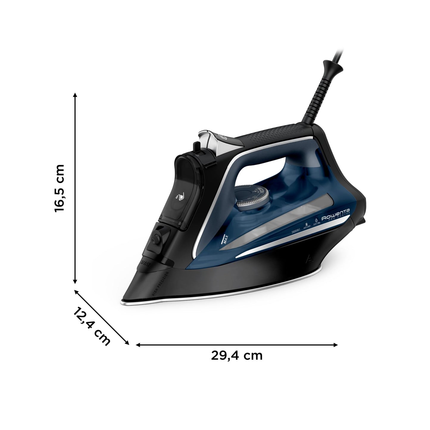 Rowenta Pro Master Plancha DW8209F0 | 2800W, 200g/min vapor, Punta Precisión