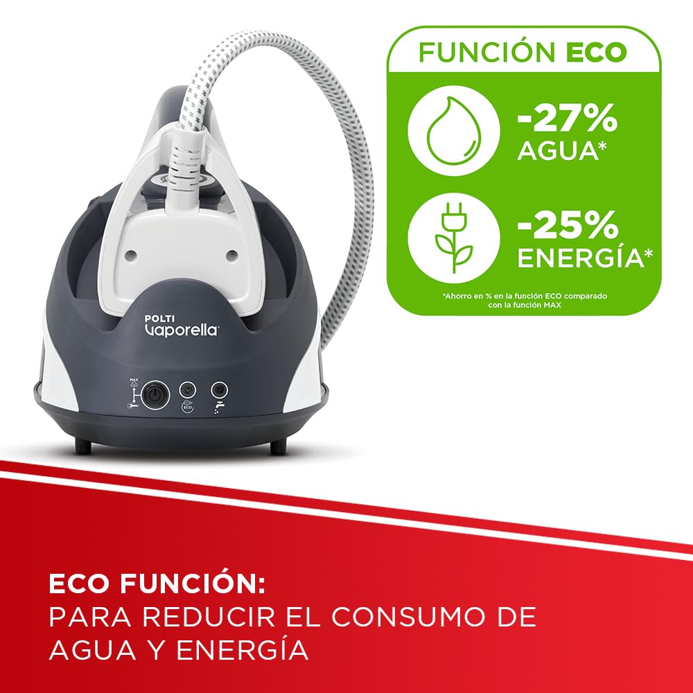 Polti Vaporella Simply VS10.12 | Plancha Vapor, 6.5 bares, 1.5L, Función ECO