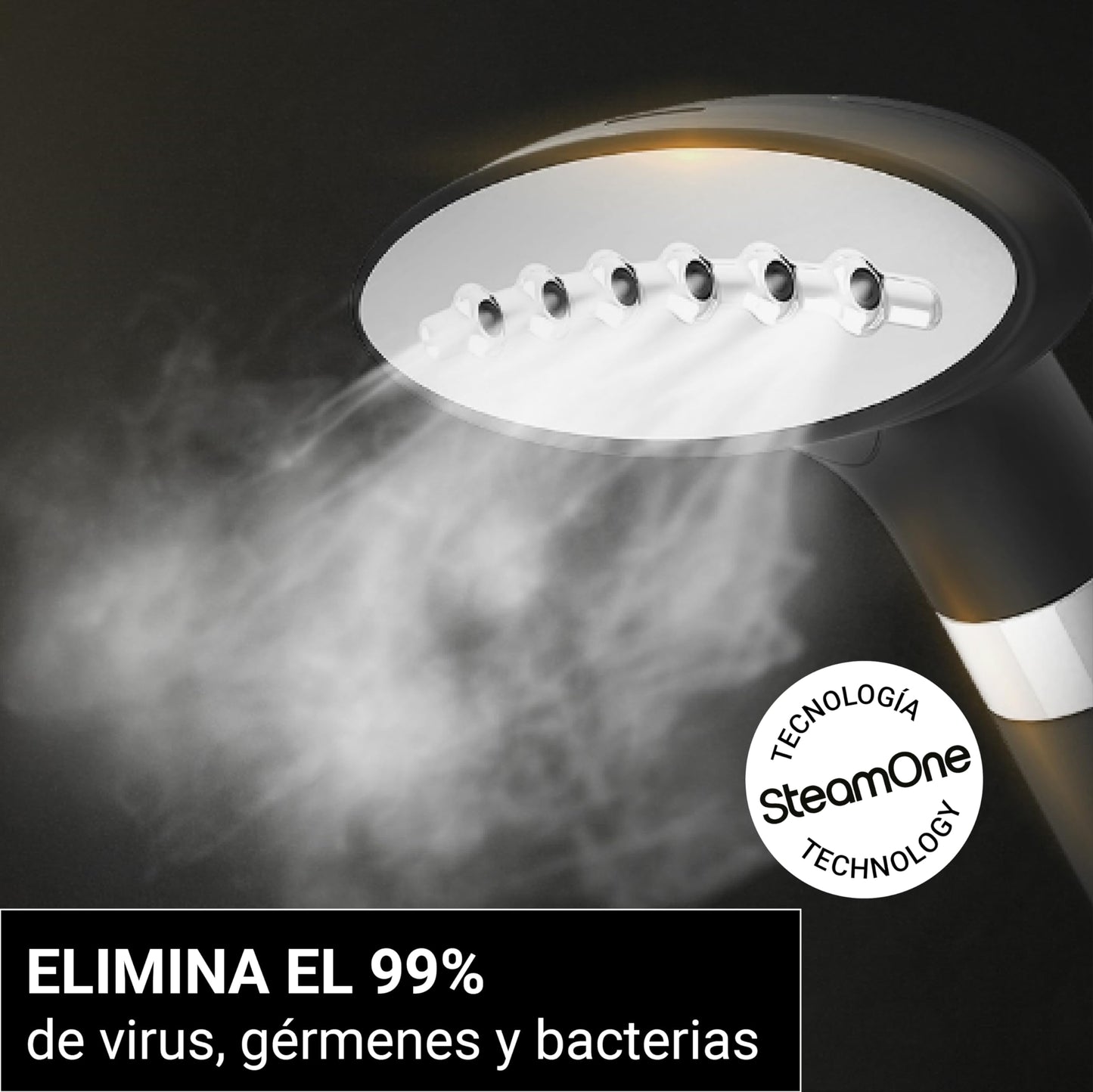 STEAMONE Plancha Vapor Vertical H18B | 1800W, 1.8L, 4 Ruedas, Calentamiento 60s