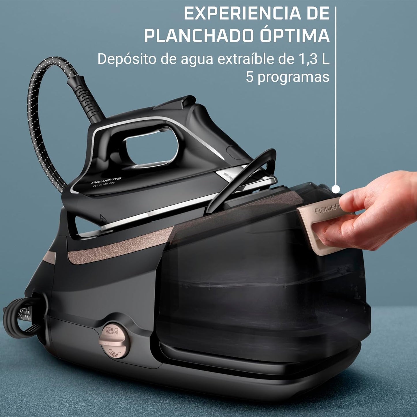 Rowenta Centro Planchado Eco Steam Pro DG9640 | Alta potencia, 1.3L, Silencioso