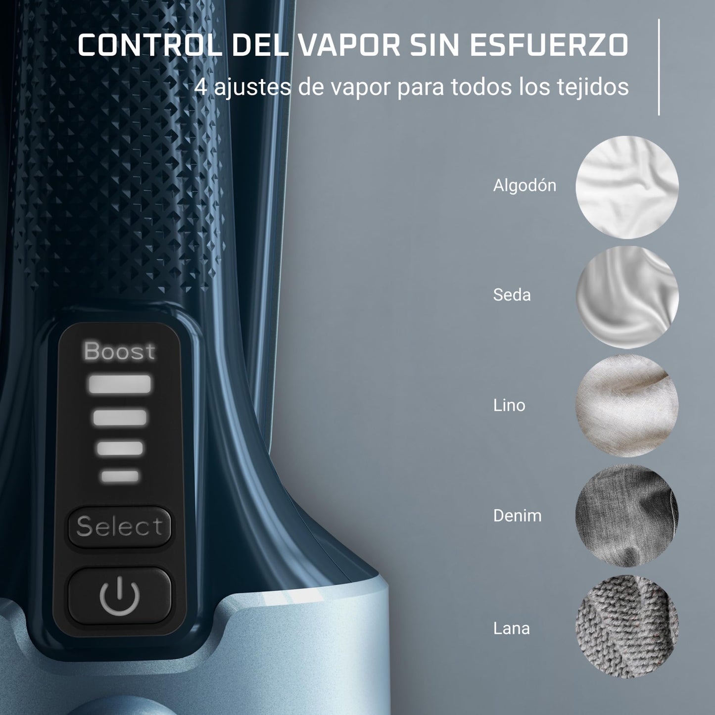 Rowenta Pure Force Cepillo Vapor DR8755 | 3 en 1, 1800W, Reversible, Elimina pelusas