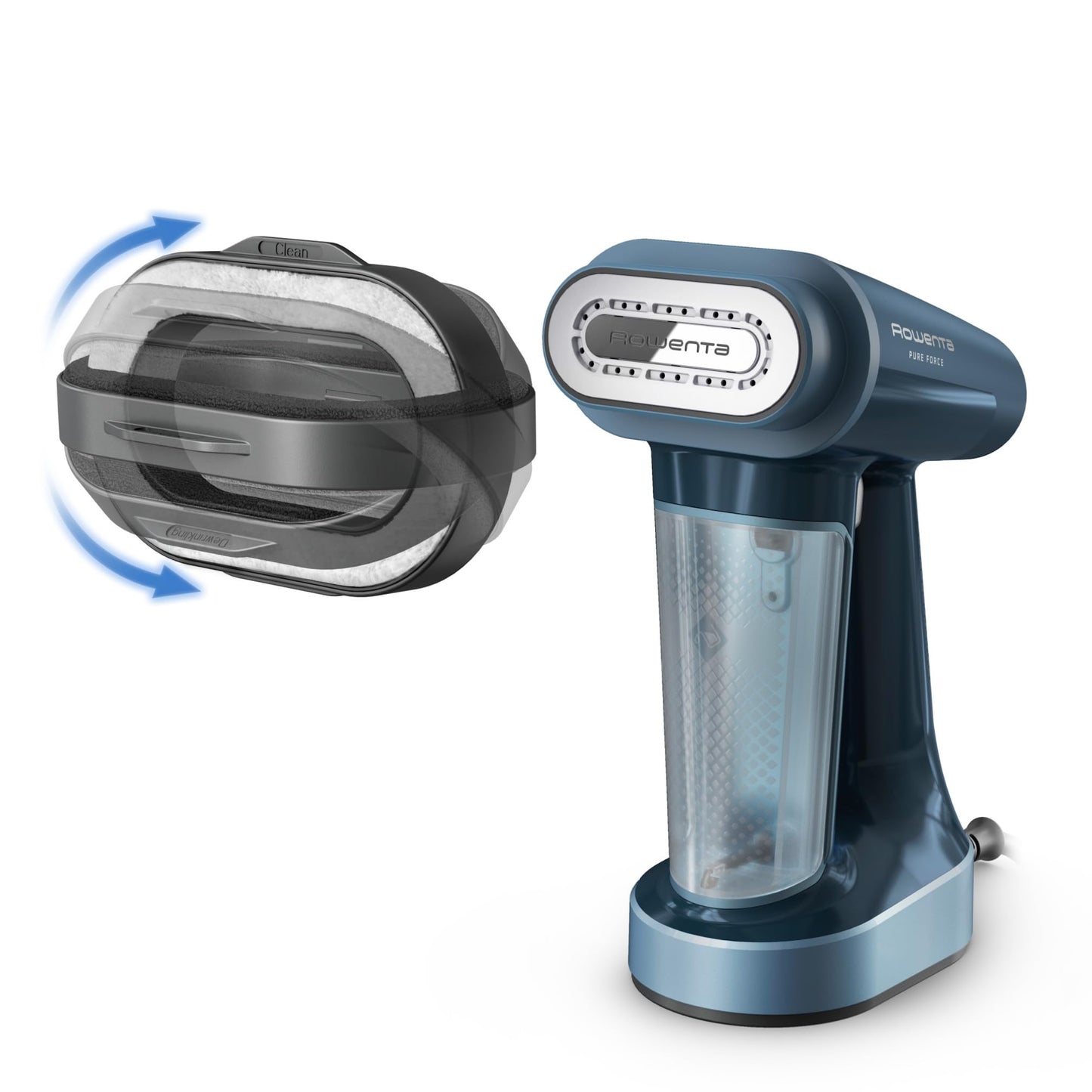 Rowenta Pure Force Cepillo Vapor DR8755 | 3 en 1, 1800W, Reversible, Elimina pelusas